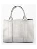 maison héritage PARIS Leder-Henkeltasche "Noma" in Silber - (B)32 x (H)25 x (T)11 cm
