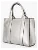 maison héritage PARIS Leder-Henkeltasche "Noma" in Silber - (B)32 x (H)25 x (T)11 cm