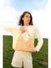 maison héritage PARIS Leder-Henkeltasche "Mini Cassis" in Beige - (B)31 x (H)22 x (T)11 cm