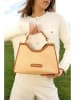 maison héritage PARIS Leder-Henkeltasche "Mini Cassis" in Beige/ Hellbraun - (B)31 x (H)22 x (T)11 cm