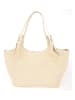 maison héritage PARIS Leder-Shopper "Ceto" in Beige - (B)48 x (H)30 x (T)10 cm