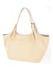 maison héritage PARIS Leder-Shopper "Ceto" in Beige - (B)48 x (H)30 x (T)10 cm