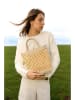 maison héritage PARIS Leder-Henkeltasche "Eos" in Beige - (B)24 x (H)26 x (T)8 cm
