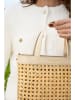 maison héritage PARIS Leder-Henkeltasche "Eos" in Beige - (B)24 x (H)26 x (T)8 cm