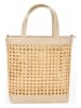 maison héritage PARIS Leder-Henkeltasche "Eos" in Beige - (B)24 x (H)26 x (T)8 cm