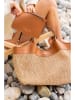 maison héritage PARIS Leder-Shopper "St Barths" in Beige/ Hellbraun - (B)49 x (H)38 x (T)16 cm