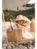 maison héritage PARIS Skórzany shopper bag "St Barths" w kolorze beżowym - 49 x 38 x 16 cm