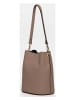 maison héritage PARIS Leder-Schultertasche "Bruna Graine"  in Beige - (B)26 x (H)23 x (T)16 cm