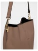 maison héritage PARIS Leder-Schultertasche "Bruna Graine"  in Beige - (B)26 x (H)23 x (T)16 cm