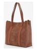 maison héritage PARIS Leder-Shopper "Elis Suede" in Hellbraun - (B)41 x (H)30 x (T)10 cm