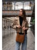 maison héritage PARIS Leder-Schultertasche "Clison" in Hellbraun - (B)24 x (H)45 x (T)8 cm