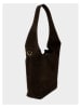 maison héritage PARIS Leder-Schultertasche "Clison Suede" in Braun - (B)24 x (H)45 x (T)8 cm