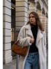 maison héritage PARIS Leder-Henkeltasche "Gisor Suede" in Hellbraun - (B)29 x (H)29 x (T)10 cm