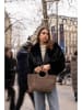 maison héritage PARIS Skórzany shopper bag "Saumur Suede" w kolorze szarobrązowym - 41 x 33 x 13 cm