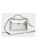 maison héritage PARIS Leder-Umhängetasche "Grand Simos" in Silber - (B)25 x (H)22 x (T)10 cm
