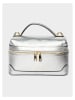 maison héritage PARIS Leder-Umhängetasche "Grand Simos" in Silber - (B)25 x (H)22 x (T)10 cm