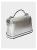 maison héritage PARIS Leder-Umhängetasche "Grand Simos" in Silber - (B)25 x (H)22 x (T)10 cm