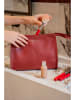 maison héritage PARIS Leder-Kosmetiktasche "Nami" in Rot - (B)29 x (H)22 x (T)7 cm