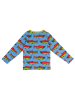Småfolk Longsleeve "Lachs" in Blau/ Rot