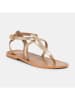 CALANK Leder-Sandalen in Gold