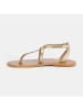CALANK Leder-Sandalen in Gold