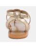CALANK Leder-Sandalen in Gold