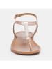 CALANK Leder-Zehensandalen in Rosegold