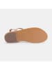 CALANK Leder-Zehensandalen in Rosegold