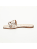 CALANK Leder-Pantoletten in Gold