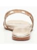 CALANK Leder-Pantoletten in Gold