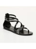 CALANK Leder-Sandalen in Schwarz
