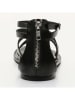CALANK Leder-Sandalen in Schwarz
