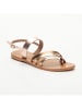 CALANK Leder-Sandalen in Rosegold/ Gold