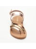 CALANK Leder-Sandalen in Rosegold/ Gold
