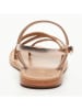 CALANK Leder-Sandalen in Rosegold/ Gold