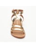 CALANK Leder-Sandalen in Gold