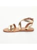 CALANK Leder-Sandalen in Gold