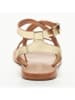 CALANK Leder-Sandalen in Gold