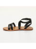 CALANK Leder-Sandalen in Schwarz