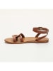 CALANK Leder-Sandalen in Hellbraun