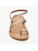 CALANK Leder-Zehensandalen in Gold