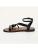CALANK Leder-Sandalen in Schwarz