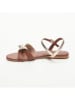 CALANK Leder-Sandalen in Gold/ Hellbraun