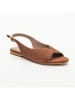 CALANK Leder-Sandalen in Hellbraun