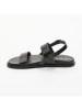 CALANK Leder-Sandalen in Schwarz