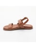 CALANK Leder-Sandalen in Hellbraun