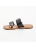CALANK Leder-Pantoletten in Schwarz/ Gold