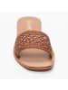 CALANK Leren slippers lichtbruin