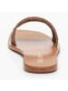 CALANK Leren slippers lichtbruin