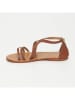 CALANK Leder-Sandalen in Hellbraun